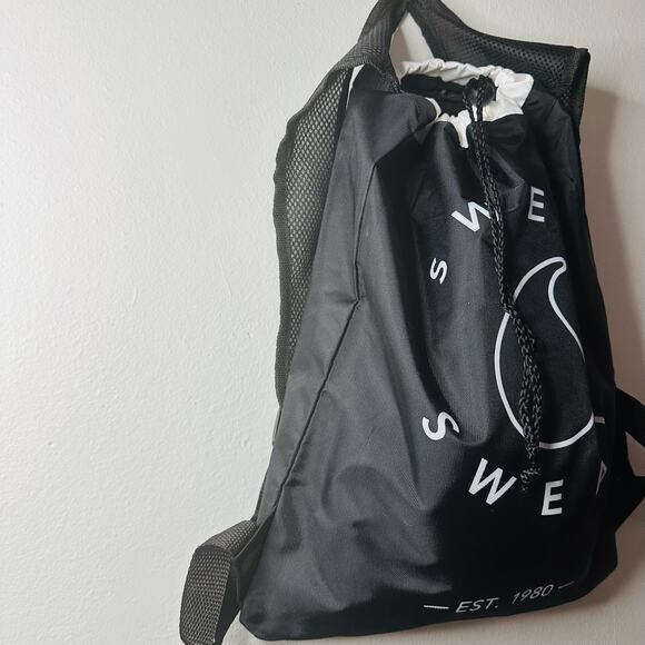 New Sweet Sweat Black Drawstring Gym Travel Bag Backpack - Picture 5 of 8